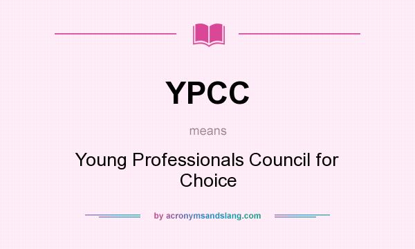 What does YPCC mean? It stands for Young Professionals Council for Choice