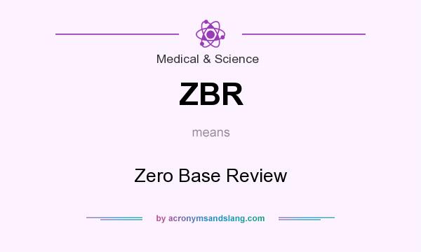 What does ZBR mean? It stands for Zero Base Review