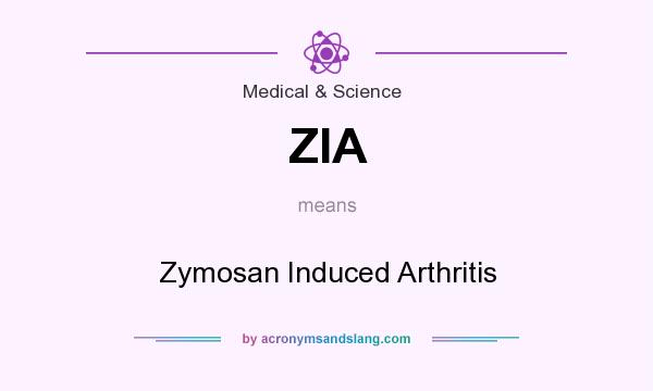 What does ZIA mean? It stands for Zymosan Induced Arthritis