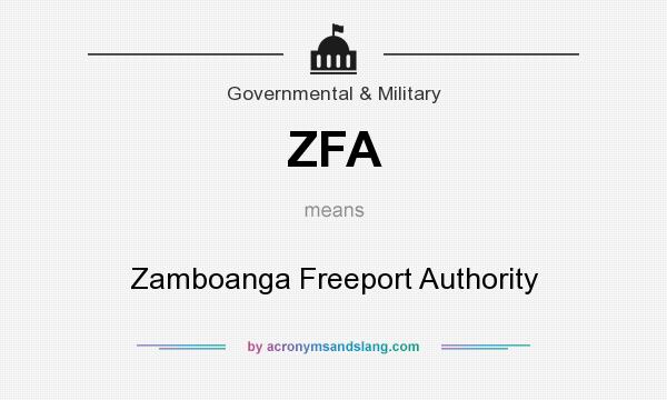 What does ZFA mean? It stands for Zamboanga Freeport Authority