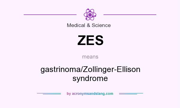 What does ZES mean? It stands for gastrinoma/Zollinger-Ellison syndrome