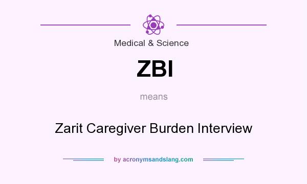 What does ZBI mean? It stands for Zarit Caregiver Burden Interview