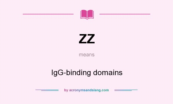 What does ZZ mean? It stands for IgG-binding domains