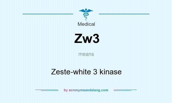 What does Zw3 mean? It stands for Zeste-white 3 kinase