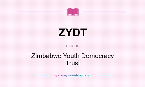 What does ZYDT mean? It stands for Zimbabwe Youth Democracy Trust