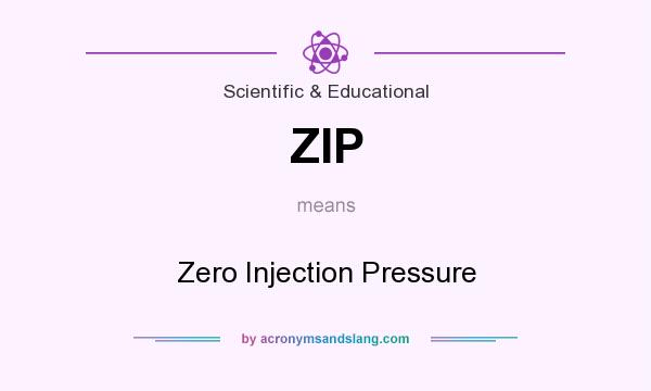 What does ZIP mean? It stands for Zero Injection Pressure