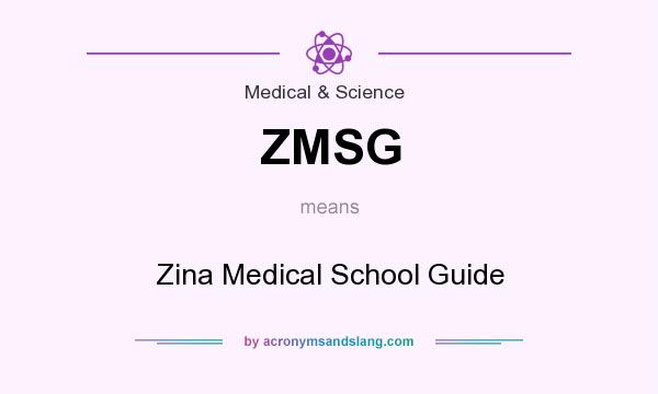 What does ZMSG mean? It stands for Zina Medical School Guide