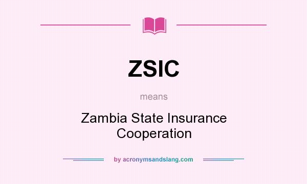 What does ZSIC mean? It stands for Zambia State Insurance Cooperation