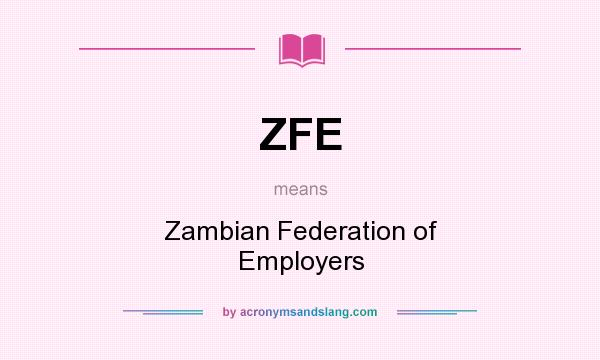 What does ZFE mean? It stands for Zambian Federation of Employers