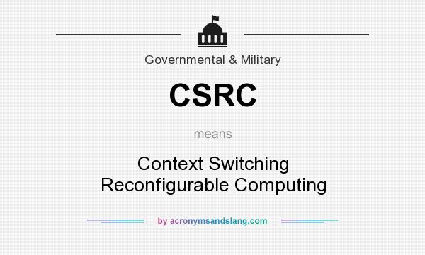 What does CSRC mean? It stands for Context Switching Reconfigurable Computing