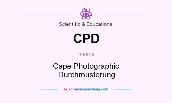 What does CPD mean? It stands for Cape Photographic Durchmusterung