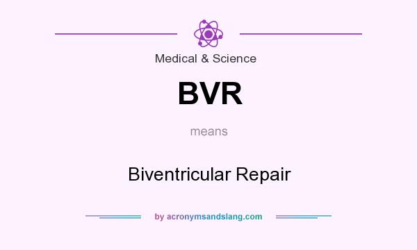 What does BVR mean? It stands for Biventricular Repair