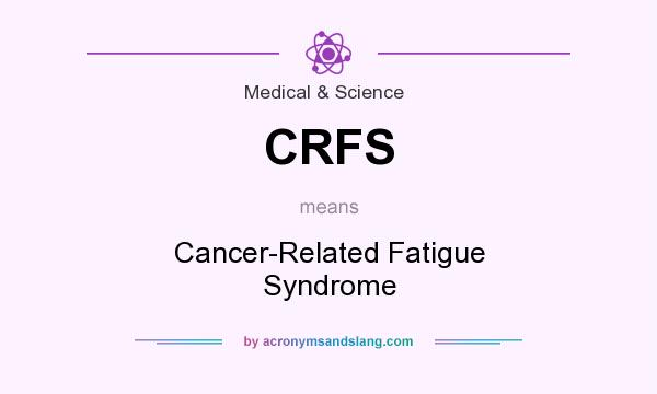 What does CRFS mean? It stands for Cancer-Related Fatigue Syndrome
