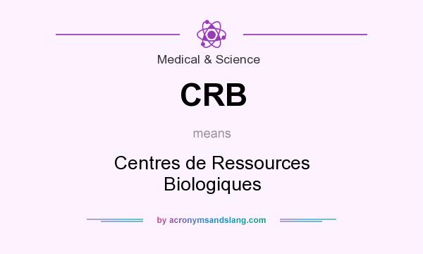 What does CRB mean? It stands for Centres de Ressources Biologiques