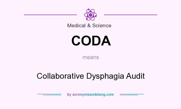 What does CODA mean? It stands for Collaborative Dysphagia Audit