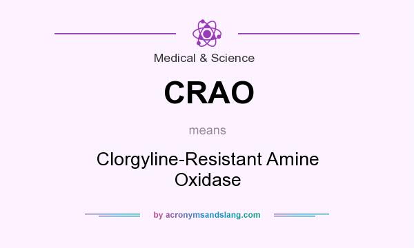 What does CRAO mean? It stands for Clorgyline-Resistant Amine Oxidase