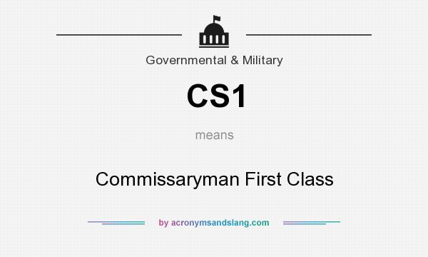 What does CS1 mean? It stands for Commissaryman First Class