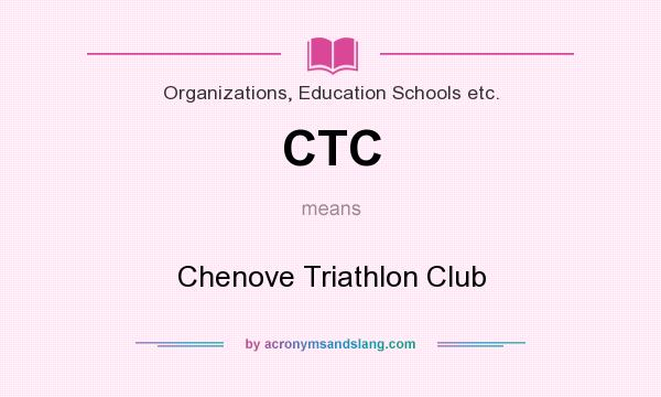 What does CTC mean? It stands for Chenove Triathlon Club