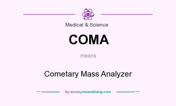 What does COMA mean? It stands for Cometary Mass Analyzer