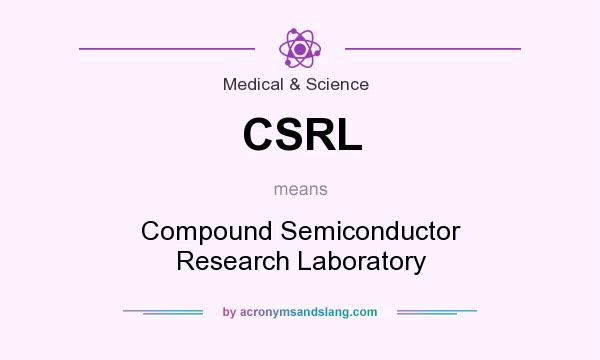 What does CSRL mean? It stands for Compound Semiconductor Research Laboratory