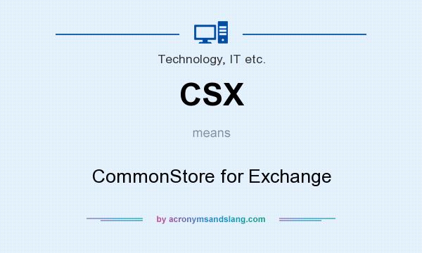 What does CSX mean? It stands for CommonStore for Exchange