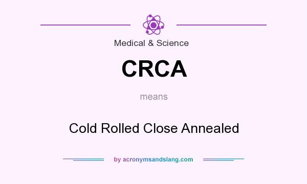 What does CRCA mean? It stands for Cold Rolled Close Annealed
