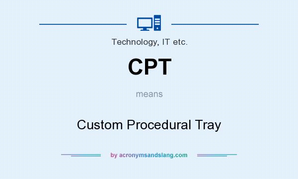 What does CPT mean? It stands for Custom Procedural Tray