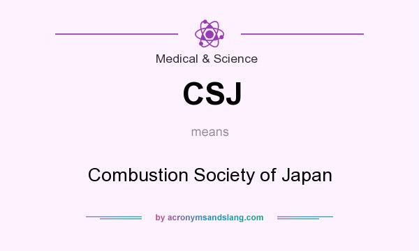 What does CSJ mean? It stands for Combustion Society of Japan