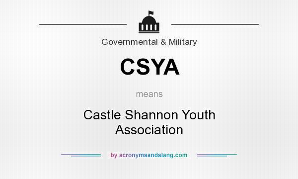 What does CSYA mean? It stands for Castle Shannon Youth Association