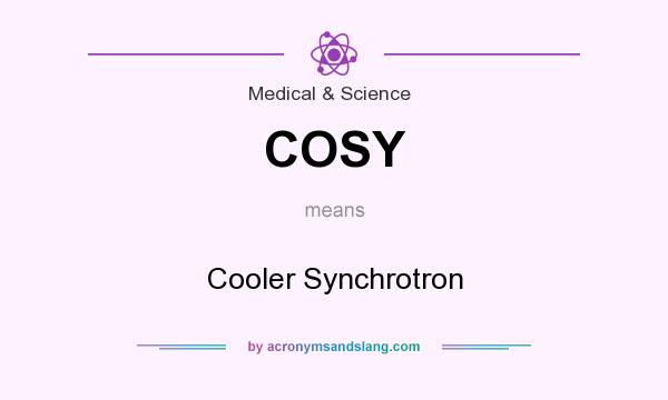 What does COSY mean? It stands for Cooler Synchrotron