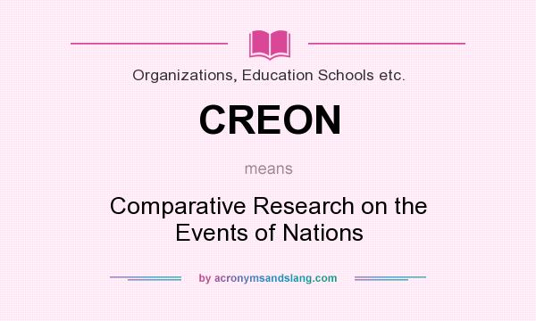 What does CREON mean? It stands for Comparative Research on the Events of Nations