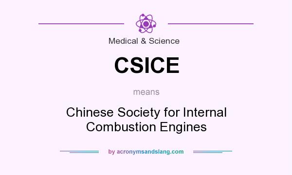 What does CSICE mean? It stands for Chinese Society for Internal Combustion Engines
