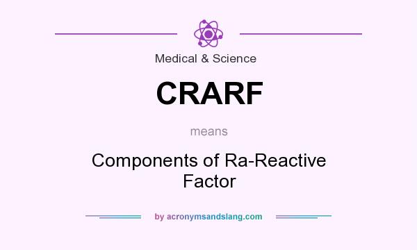 What does CRARF mean? It stands for Components of Ra-Reactive Factor