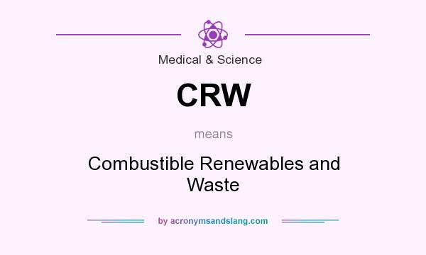 What does CRW mean? It stands for Combustible Renewables and Waste