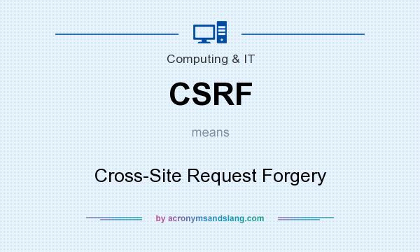 What does CSRF mean? It stands for Cross-Site Request Forgery
