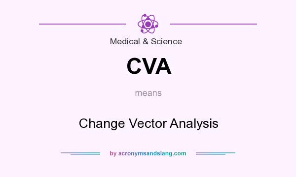 What does CVA mean? It stands for Change Vector Analysis