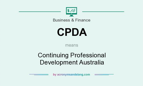 What does CPDA mean? It stands for Continuing Professional Development Australia