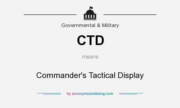 What does CTD mean? It stands for Commander`s Tactical Display