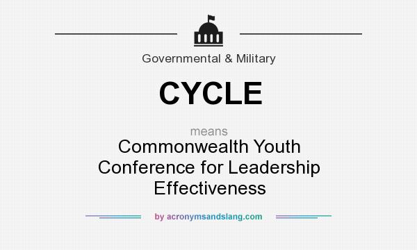 What does CYCLE mean? It stands for Commonwealth Youth Conference for Leadership Effectiveness