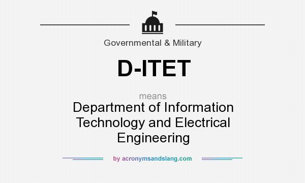 What does D-ITET mean? It stands for Department of Information Technology and Electrical Engineering