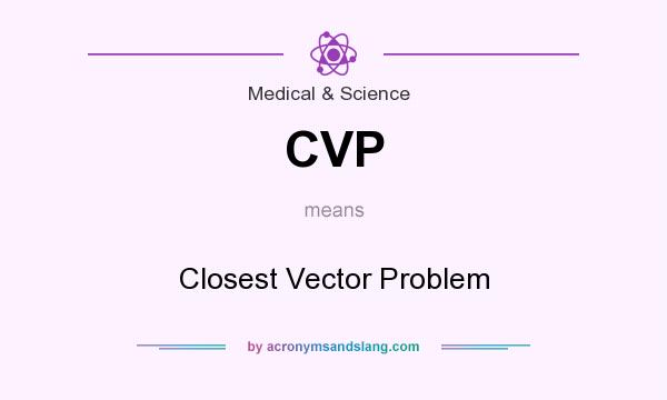 What does CVP mean? It stands for Closest Vector Problem