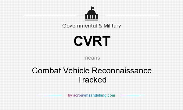 What does CVRT mean? It stands for Combat Vehicle Reconnaissance Tracked