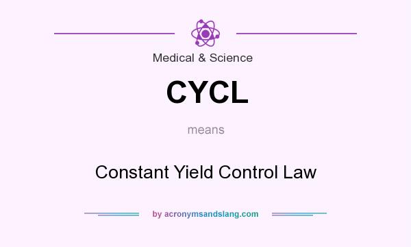 What does CYCL mean? It stands for Constant Yield Control Law
