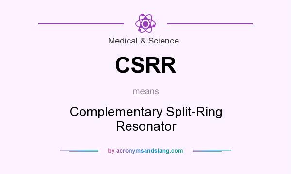 What does CSRR mean? It stands for Complementary Split-Ring Resonator