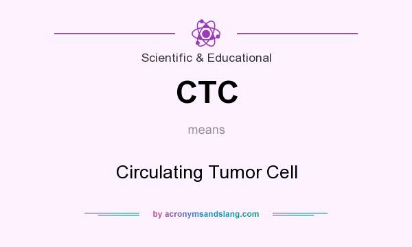 What does CTC mean? It stands for Circulating Tumor Cell