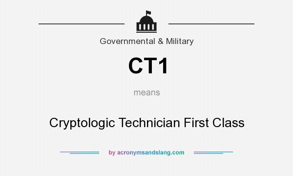 What does CT1 mean? It stands for Cryptologic Technician First Class