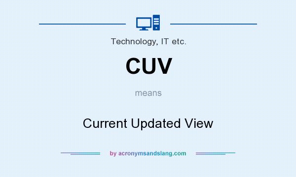 What does CUV mean? It stands for Current Updated View