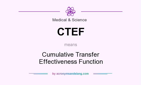 What does CTEF mean? It stands for Cumulative Transfer Effectiveness Function