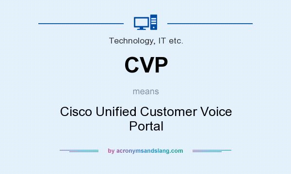 What does CVP mean? It stands for Cisco Unified Customer Voice Portal