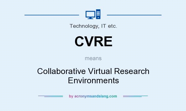 What does CVRE mean? It stands for Collaborative Virtual Research Environments